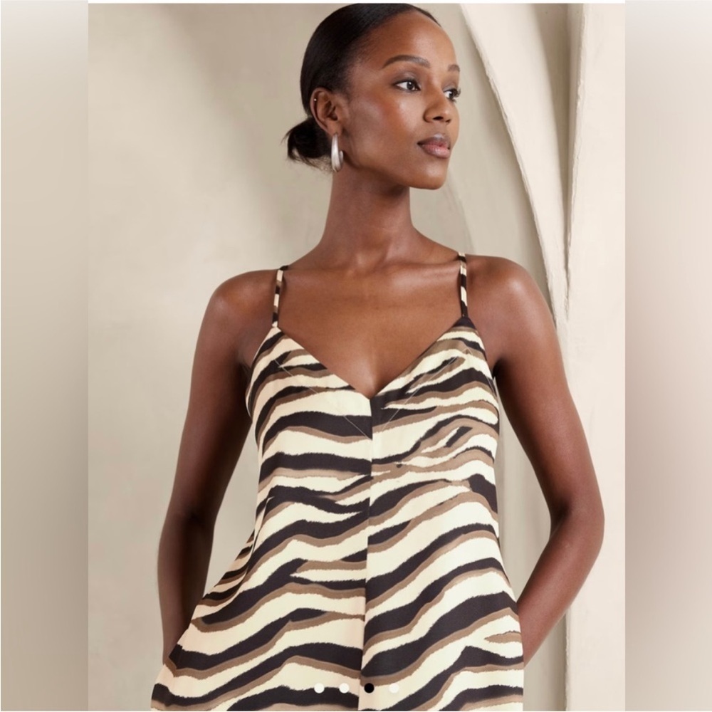 NWT! Banana Republic Silky Twill Maxi Dress XL - Picture 3 of 9